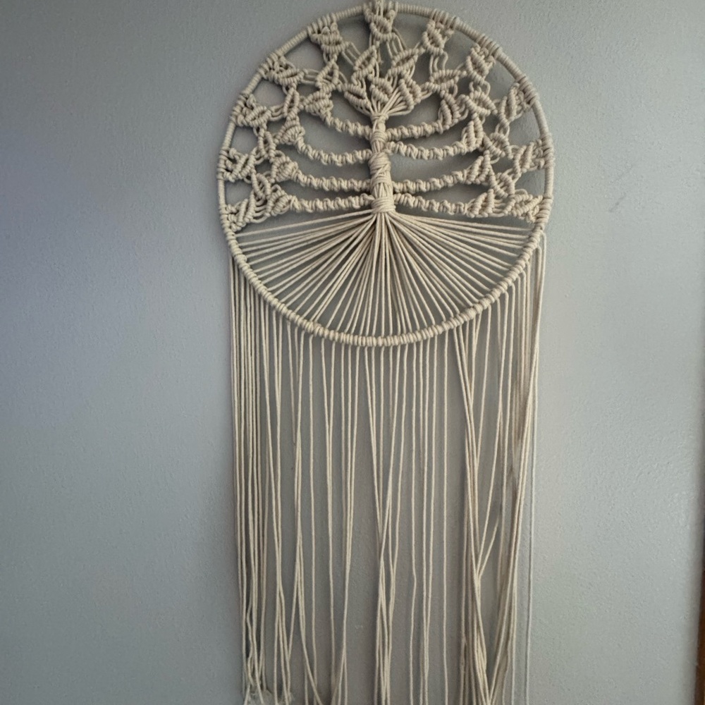 Cream Macrame Wall Hanging